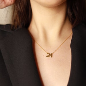 Custom Number Necklace, Number Pendant, Lucky Number Necklace, Number ...