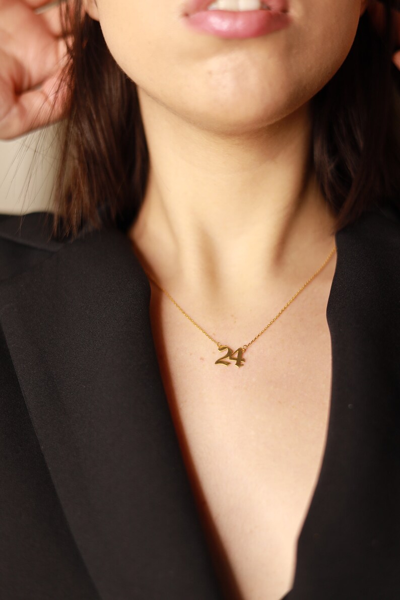 Custom Number Necklace, Number Pendant, Lucky Number Necklace, Number ...