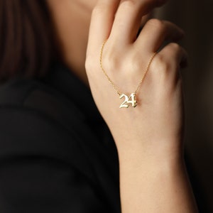 Custom Number Necklace, Number Pendant, Lucky Number Necklace, Number ...