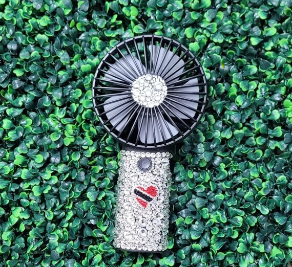 Handheld Portable Bling Fan With Trinidad Flag Design Etsy