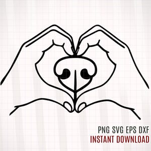 Paw and Hand SVG, Paw and Hand Png, Paw Love SVG, Pet Gifts for Owners, Dog Paw Svg, Paw and Human Hand Print, Dog Paw Dog Line Art