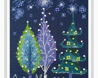 RTOカウントクロスステッチキット クリスマスツリー：冬の森のおとぎ話刺繍