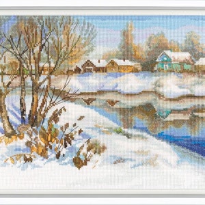 RTO counted cross stitch kit Winter country house M878 / Snow / Landscape DIY Embroidery kit