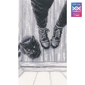 RTO counted cross stitch kit Black Cat kitty M1035 SAGA/ Fluffy pet / I&#39;m just a kitten  DIY Embroidery kit
