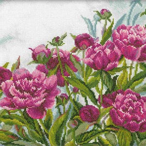 RTO counted cross stitch kit Peonies flowers M272 / Bouquet flowers / Still life floral DIY Embroidery kit
