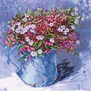 RTO counted cross stitch kit Delicate bouquet M70020 / Wildflowers / Still life DIY Embroidery kit