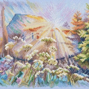 RTO counted cross stitch kit Sunny countryhouse M868 / Summer landscape DIY Embroidery kit