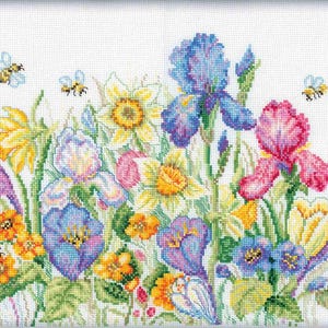 RTO counted cross stitch kit Garden flowers M095 / Summer meadow DIY Embroidery kit
