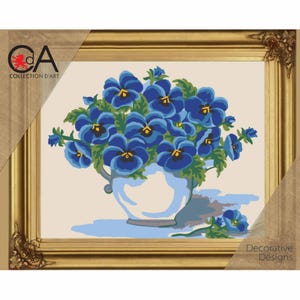 Daisy Bouquet Needlepoint Kit: Collection D&#39;Art Printed Tapestry (12&quot;x16&quot;)