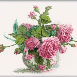 RTO counted cross stitch kit Roses bouquet M202 / Bouquet flowers / Still life floral DIY Embroidery kit