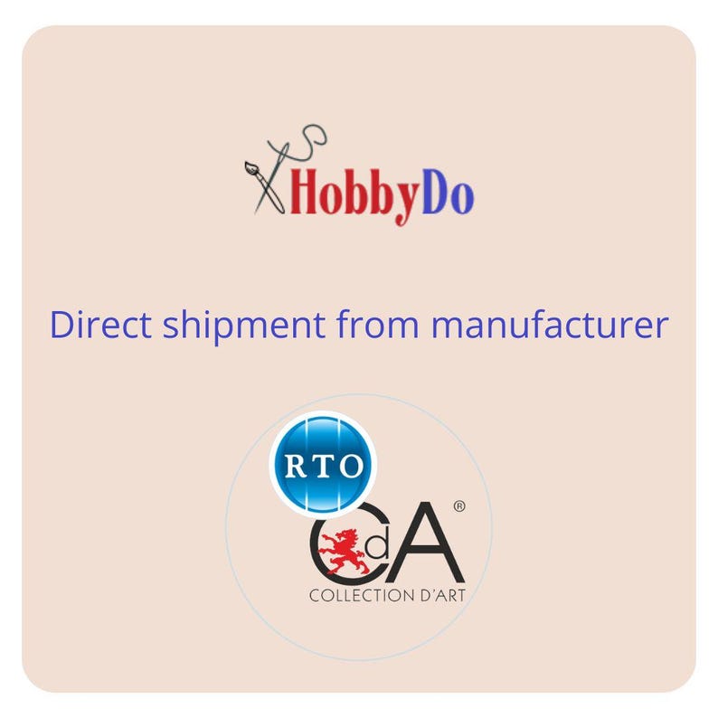 May include: HobbyDo logo with the text "Direct shipment from manufacturer" and the Collection d'Art logo with the text "RTO" and "COLLECTION D'ART"