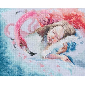 RTO counted cross stitch kit  Pink Dreams M898 / Alice Wonderland / Fantasy fairytale DIY Embroidery kit