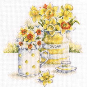 RTO counted cross stitch kit Daffodils bouquet M633 /  Garden flowers / Floral DIY Embroidery kit