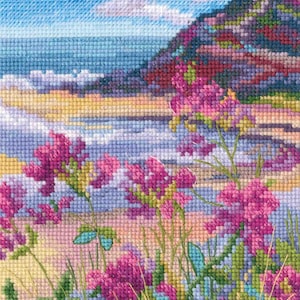 RTO counted cross stitch kit Flowers mountain lake M962 / In the moment / Wild blossom landscape DIY Embroidery kit