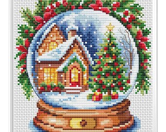 Christmas House Counted Cross Stitch Kit: Festive Snow Collection DArt