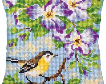ニードルポイント枕キット 枝に止まる鳥コレクション DArt 5237、DIY