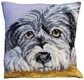 RTO Collezione D'Arte – Kit Ricamo Needlepoint Cuscino 40x40 Cm, Tela Stampata E Filati Inclusi, Fatto In Grecia