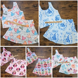 Magical Friends Activewear Skirt Shorts Theme Park Summer Set Outfit READY TO SHIP