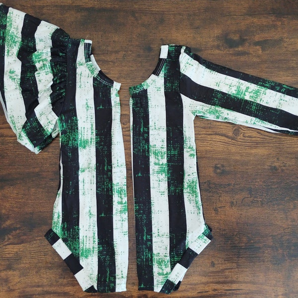 Beetle Striped Halloween Leotards, tops onesies