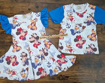 Cruise Magical Matching Sibling Sets Dress and tee
