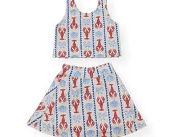 Été, écrevisses, plage, vêtements de sport, jupe, short, parc à thème, parc, été, ensemble, tenue, précommande