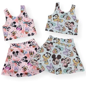 Magical Friends Activewear Spódnica Szorty Park rozrywki Letni zestaw Strój PRZEDSPRZEDAŻOWY