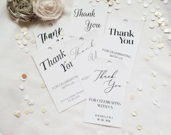 Thank You Tags, Custom Tags, Wedding Party Tags, Shower Thank You Gift Tags, Custom Tags, Personalized Tags