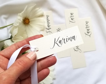 Custom Wedding Gift Tag, Linen Paper, Ribbon Included