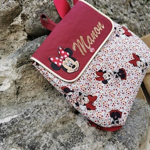 Sac à dos enfant/ Minnie / Cadeau de naissance / école / Maternelle / Anniversaire / Bébé / Sac / Sac Nounou / Sac Crèche / Garderie /