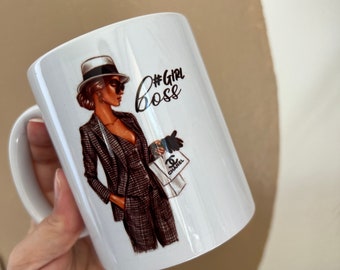 Taza / Chica jefa / jefa / mamá / trabajadora / taza / regalo / regalo de colega / mujer / mujer independiente