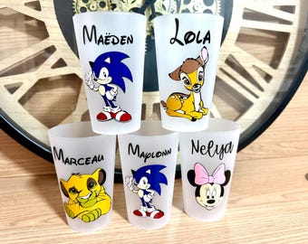 Verre enfant / verre école / verre plastique / verre personnalisé / verre réutilisable