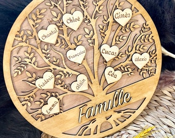 Personalized Tree of Life / Family / Gift / Mother's Day / Mom / Wooden Decor / Original Gift /