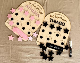 Belohnungskarte | Belohnungskarte für Kinder | Aufgabenkarte für Kinder / Personalisiertes Holz