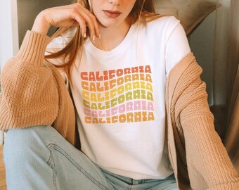 California Summer Shirts, Vintage California Shirt, Summer Tshirts, Summer Tees, Beach Shirts, Retro Shirts Women, Vacation Shirts