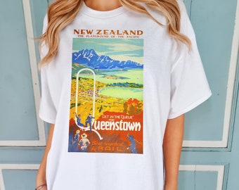 New Zealand Shirt, Vintage Travel Shirt, Travel Graphic Tee, Retro Graphic Tee, Travel T Shirt, Comfort Colors T Shirt, Vacation T Shirt