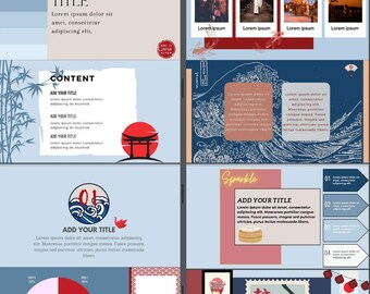 Prosty szablon prezentacji PowerPoint inspirowany Japonią