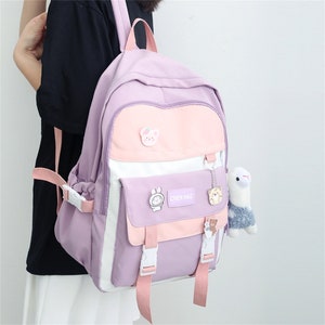 Cute Kawaii Backpack Floral Backpack for School Coquette Aesthetic Backpack  Rucksack for Women Girls Back to School Supplies Coquette School Bag
