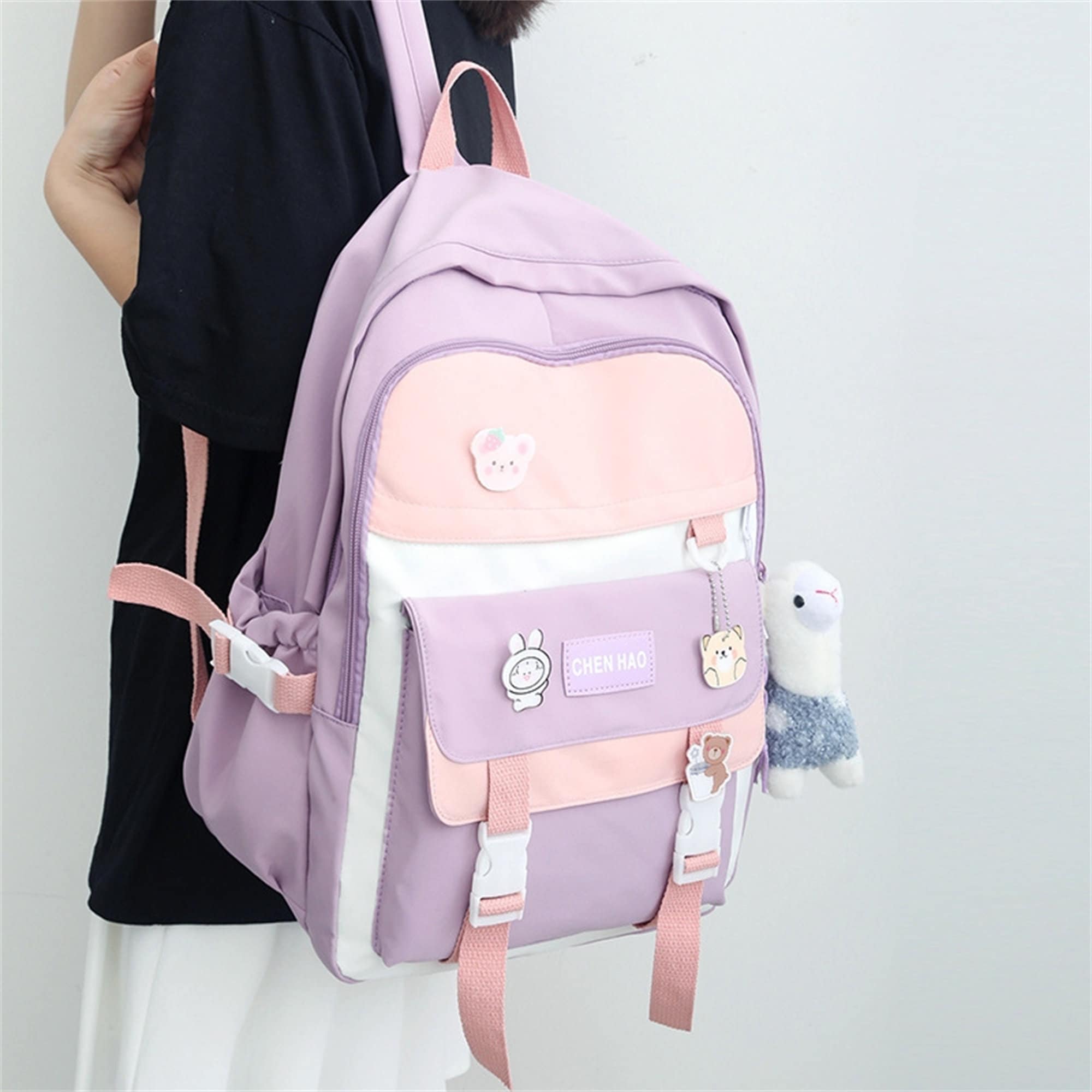 JIPONI Kawaii Funny Duck Doodle Backpack For Girls Boys, Student School Bag  Bookbag Travel Laptop Backpack Purse Daypack