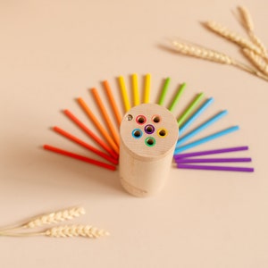 T & Me Sticks for Kids, First Birthday, Toddler Gift, Color Sorting Toddler Toy, Montessori Toys, Educational Toy, Fine Motor Toys