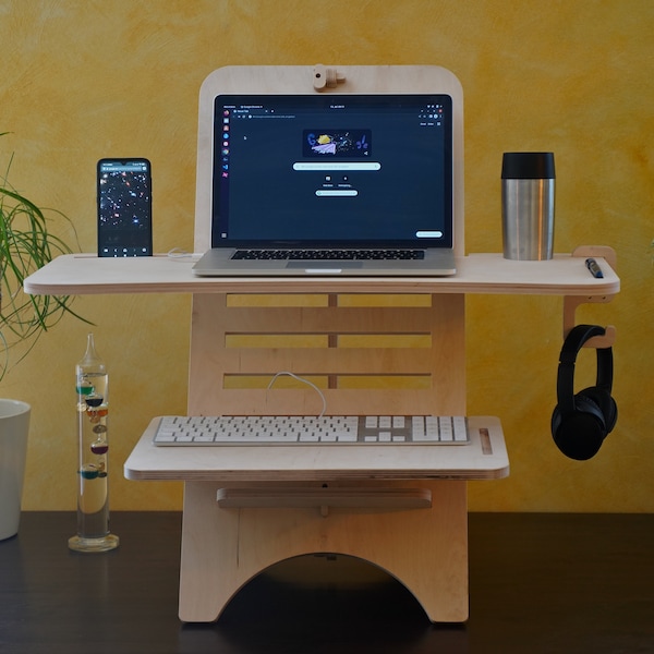 Stehtisch, höhenverstellbarer Stehtisch, Laptopständer, Schreibtisch ählich Desk stand Standing Desk aber stabilisiert