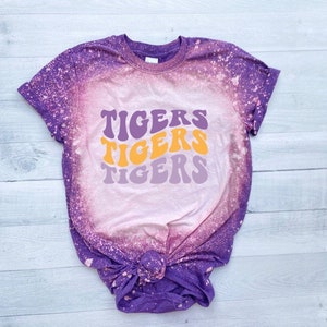 Tigers T -Shirt, Tigers Spirit T-Shirt, Bleached Tigers Tee, Go Tigers, Tigers Football