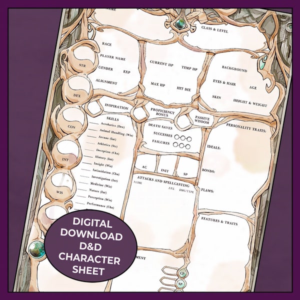 Dnd Artificer Character Sheets Etsy UK