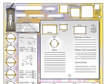 Cleric Sheet Dnd - Etsy
