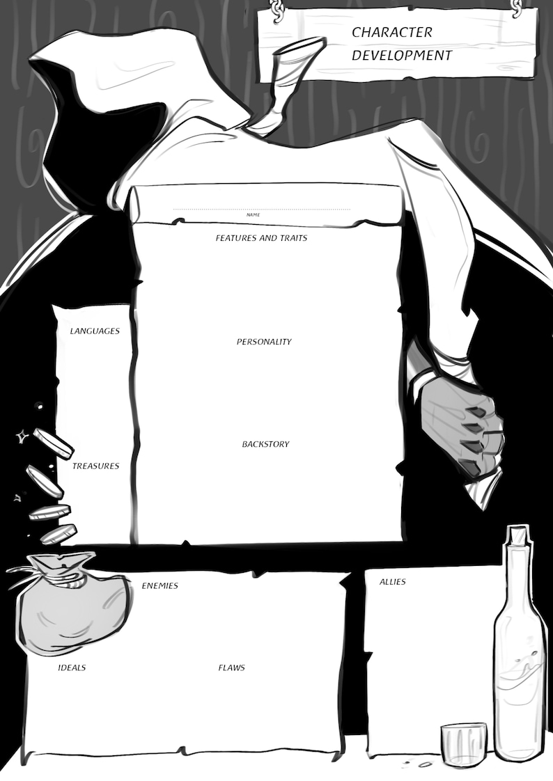 Stealthy Rogue DnD 5e Character Sheet Form Fillable PDF Etsy Österreich