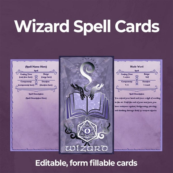 Pdf 5e Spell Cards Etsy