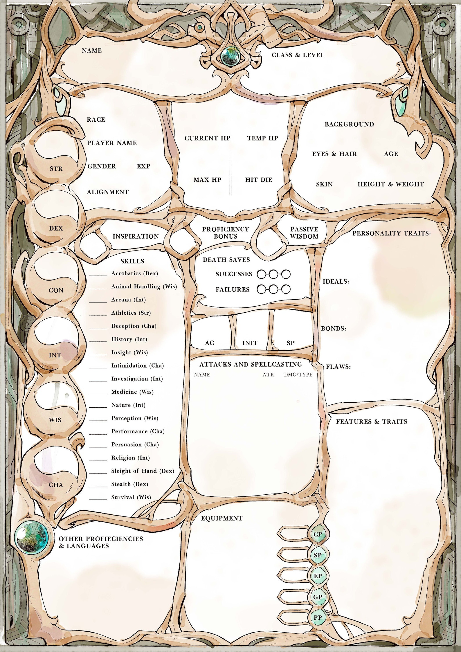 Dnd 2024 Character Sheet Pdf Fillable Pdf Vivia Joceline