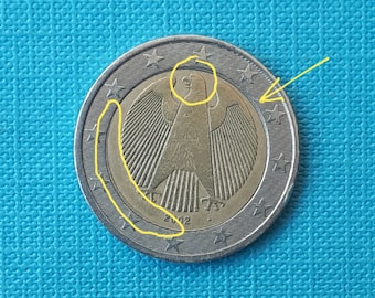 2 euro Germany 2002 J with minting errors