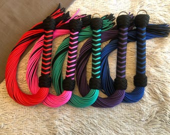 Customizable Nylon Paracord Flogger: Handmade Impact Toy