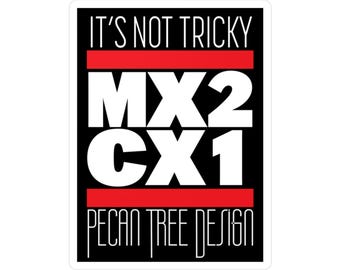 Calcomanía de vinilo complicada "Mide dos veces, corta una"