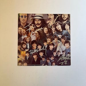 The Beatles Vinyl Record Inner Sleeve Autographed